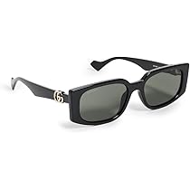 Amazon | Gucci GG1534S-001 ブラック/グレー 長方形 レディース